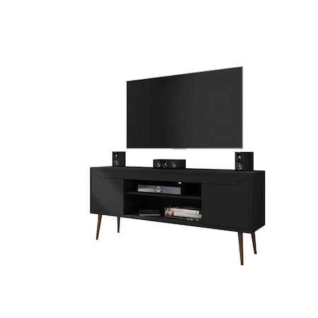 Manhattan Comfort Bradley 62.99 TV Stand, Black 228BMC8